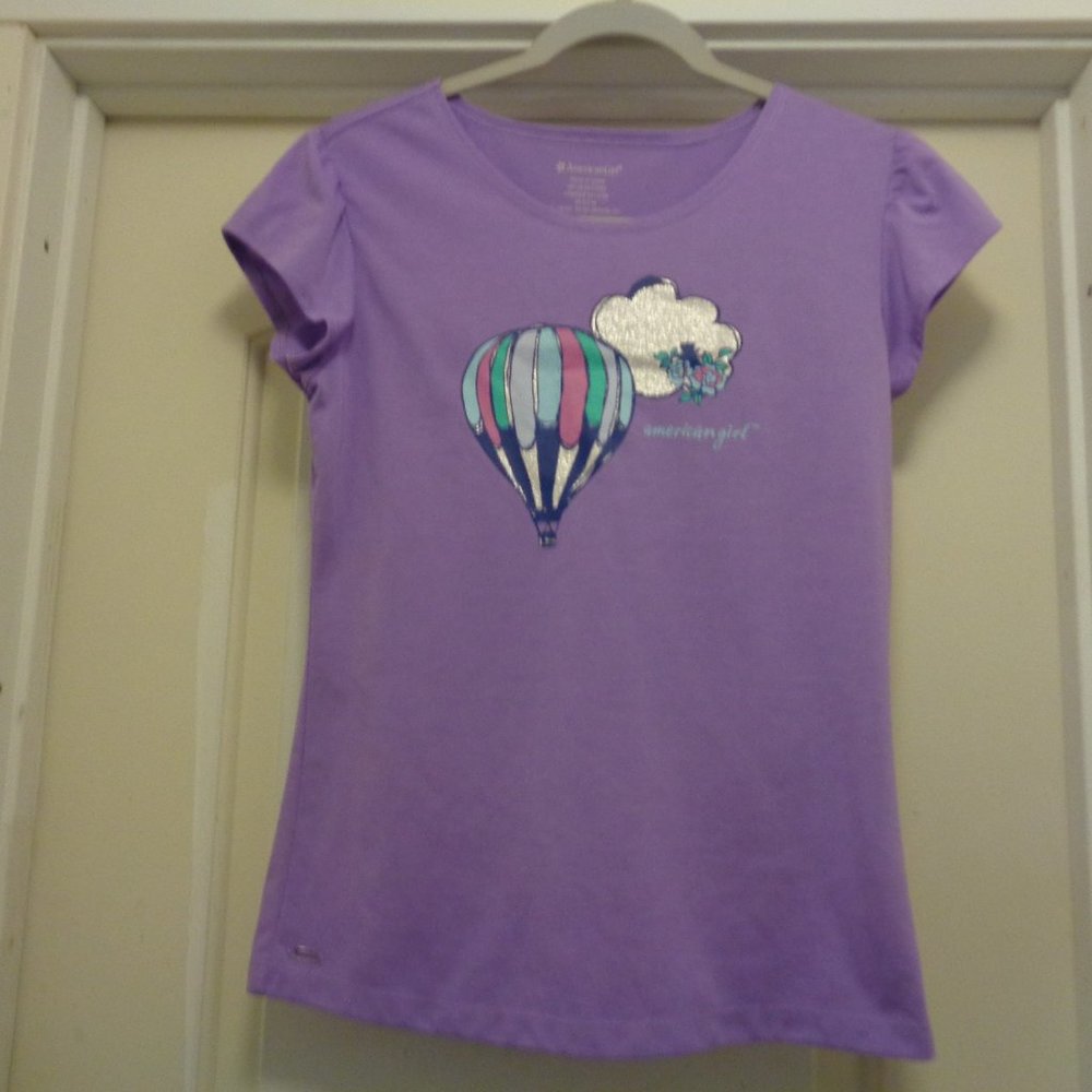 AMERICAN GIRL LAVENDER BALLOONS TEE SHIRT GIRL X L
